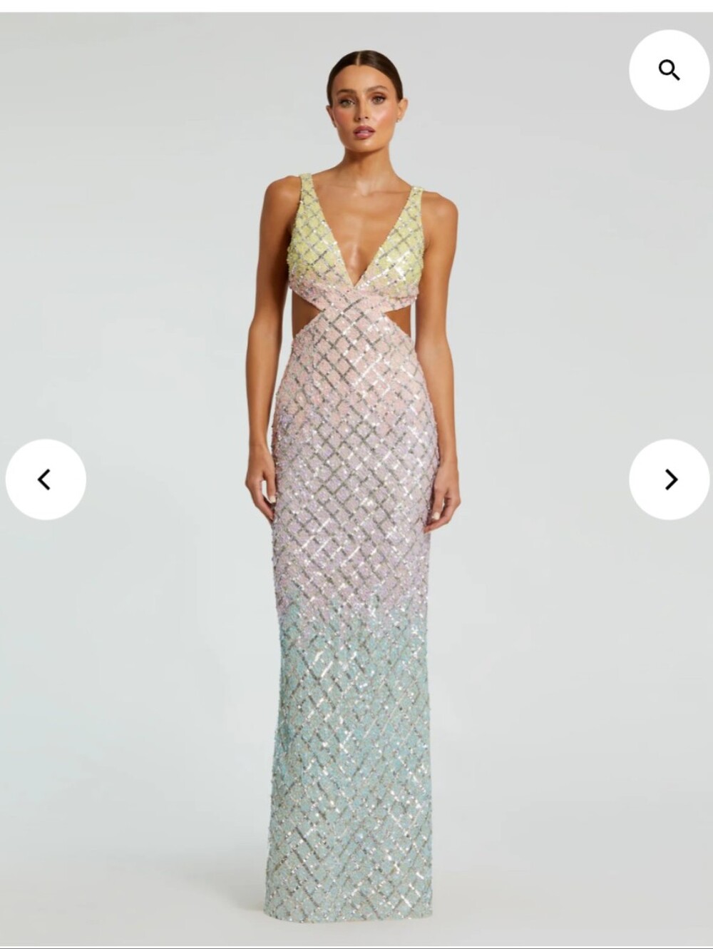Mac Duggal 6049 Sz 12 Rainbow Sequin 🦄